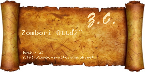 Zombori Ottó névjegykártya