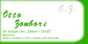 otto zombori business card